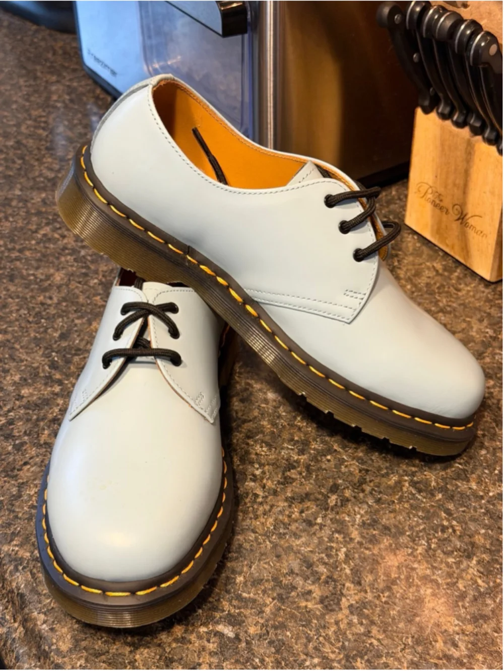 New Dr. Martens 1461 Oxford Plain Toe Derby Smooth Pastel Blue